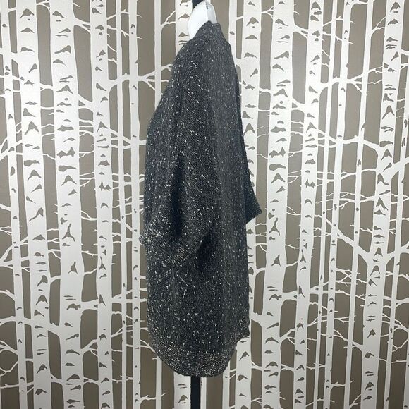 Chico's Metallic Knitted Wool Blend Sweater Twinset Tank Top, Cardigan 0 Gray, S - Picture 3 of 11